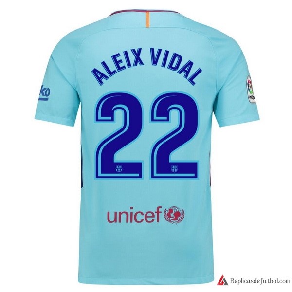 Camiseta Barcelona Segunda equipación Aleix Vidal 2017-2018